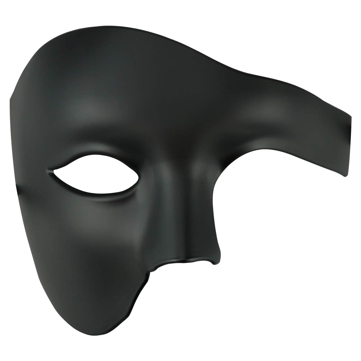 Vintage Design Half Face Men's Phantom Of The Opera Venetian Carnival Masquerade Mask (Black)