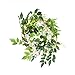 Felice Arts 4 Pcs Artificial Flowers 6.6ft/Piece Silk Wisteria Ivy Vine Green Leaf Hanging Vine Garland for Wedding Party Home Garden Wall Decoration, Cream