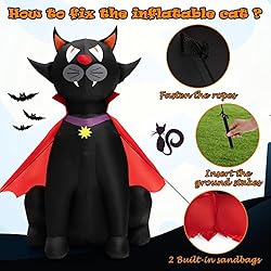 Tangkula 4.7 FT Halloween Inflatable Vampire Black