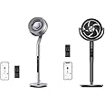 Dreo Pedestal Fans with Remote, 40-44" & 43" Height, 120°+ Oscillating, 100ft Airflow, 10 Speeds, 6 Modes, 12H Timer, 23-25db, Wi-Fi/Voice Control