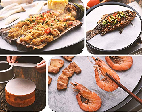 image for Lawei 500 Counts Round Parchment Paper - 9 Inch Baking Parchment Circl