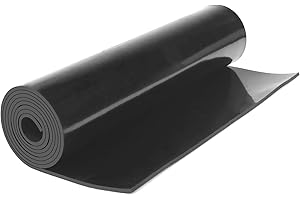 HooTown Solid Rubber Sheets Strips, 12” Wide x 1/8" Thick x 48” Long Neoprene Rubber Rolls Perfect for DIY Gasket Material, Sealing, Liner, Shield, Padding, Mat for Weather Stripping, No Adhesive