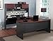 Ameriwood Home Pursuit Credenza and Hutch Bundle, Cherry