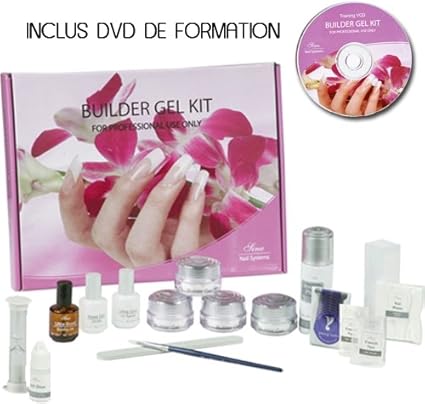 Kit Faux Ongles Gel Uv 17 Pièces Amazonfr Beautã Et Parfum