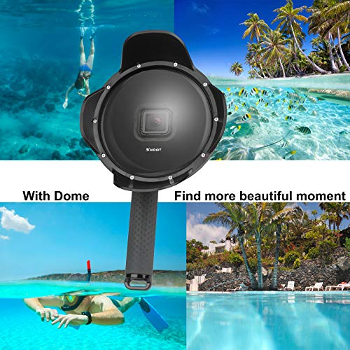 Gurmoir Shoot 6" Dome Lens Hood Dome Port for Gopro Hero 7 Black/Hero 6/Hero 5/Hero (2018) Action Cameras Snorkeling Underwater Diving Dome with Waterproof Housing Case with Soft Rubber Floating Grip