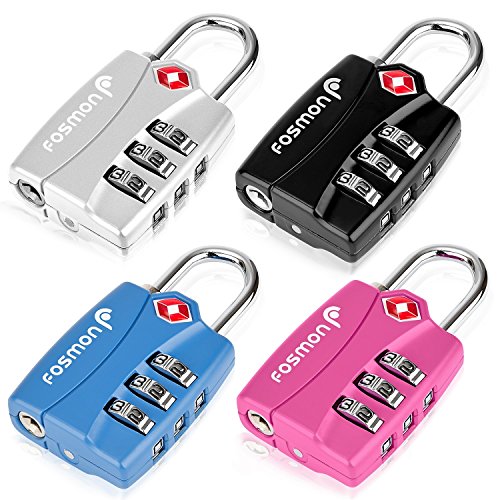 Fosmon TSA Accepted Luggage Locks, (4 Pack) Open Alert Indicator 3