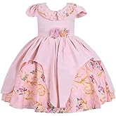 Cosplay Life Floral Dress for Girls and Young Adults Fashion Flower Waistline Kids Party Festival Dress Ages 2-6 Years Old