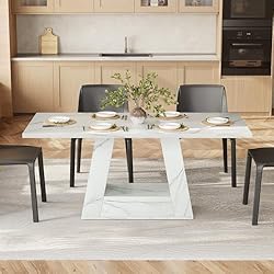 LITTLE TREE Dining Table for 4-6 People, 63 Inches
