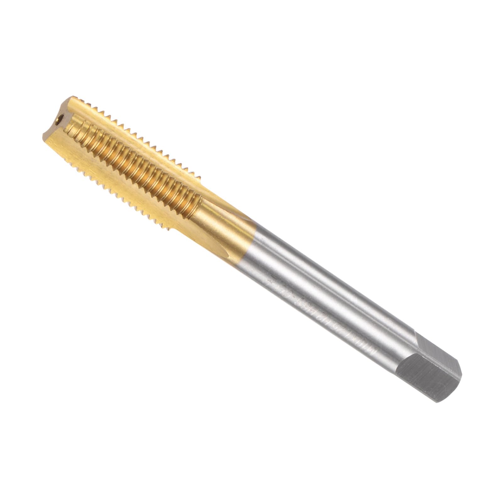 CoCud Straight Flute Taps, M10 x 1.25 Thread Size, Titanium Cobalt High Speed Steel Metric Left Hand Threading Tools - (Applications: for Aluminum Stainless Steel Bronze Plastics)