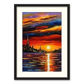 SIGNFORD Black Framed Canvas Wall Art Oil Painting...