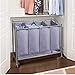 Laundry Sorter Cart 4-Bag Classics Rolling Laundry Hamper, Sturdy Frame with 60KG Weight Capacity, Gray