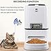 Automatic Cat Feeder Timed Programmable Auto Pet Dog Feeder Food Dispenser for Kitten Puppy | Dry Portion Control Up to 4 Meals/Day,Voice Recording,Battery and Plug-in Power