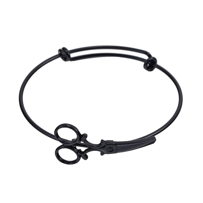 Expandable Hairdresser Scissor Bangle Bracelets Adjustable Classic
