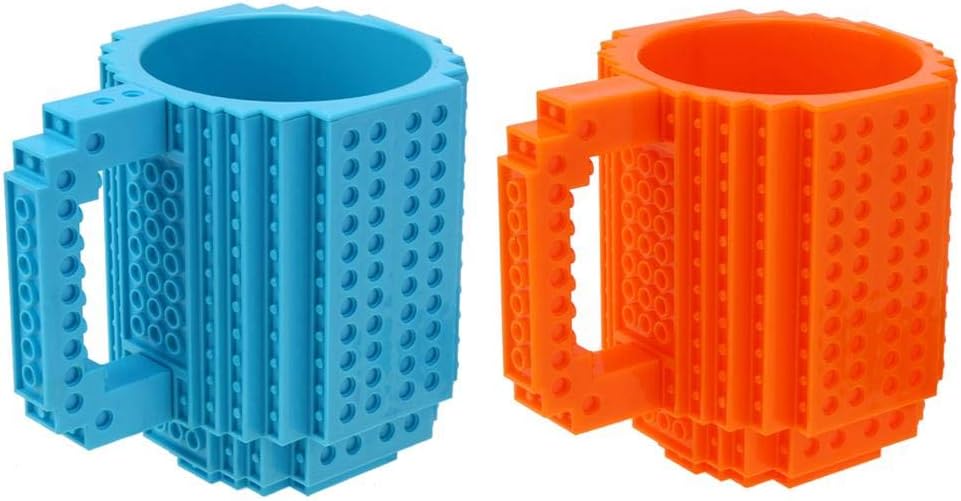AnySell Building Blocks Cup Build-on Brick Mug Coffee Cup DIY Creative Building Blocks Coffee Tea Beverage Drinking Funny Gift