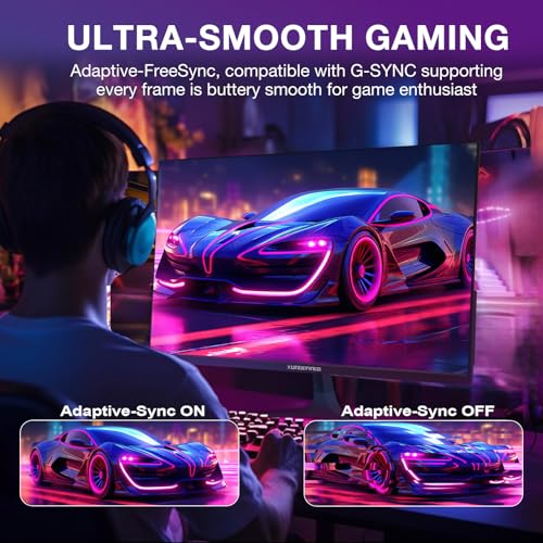 XUNDEFINED 27 inch 1440P Gaming Monitor, 200Hz Fast IPS WQHD 2K Computer Monitor with Speaker, Free-Sync & G-SYNC, 125% sRGB, HDR10, HDMI x2, DisplayPort x2, VESA Mountable, Tilt Adjustable, Eye Care