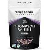 Terrasoul Superfoods Organic Raisins, 2 Lbs - Seedless | No-Sugar Added | No Preservatives