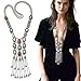 Miraculous Garden Womens Silver/Gold Turquoise Long Boho Beads Fringe Necklace Bohemia Style Fashion Necklace for Women