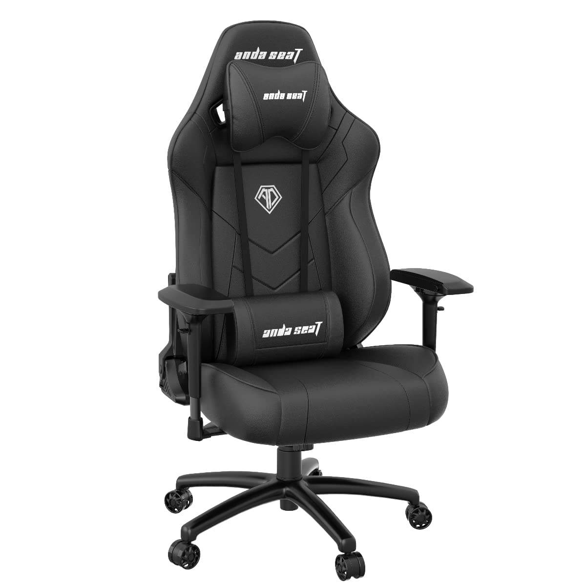 Anda Seat Dark Demon Gaming Chair for Adults - Ergonomic Video Game Chairs, Reclining Office Computer Gamer Seat, Neck & Lumbar Back Support - Large Comfy Black Premium PVC leather Desk Chair