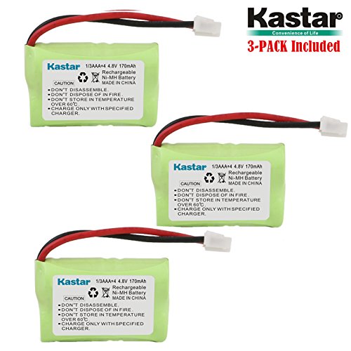 Kastar 3-PACK 4.8V 170mAh Ni-MH Rechargeable Battery for SportDog FR200, SD-400, SD-800, PetSafe Yard & Park Remote Dog Trainer, PDT00-12470 RFA-417 PAC00-12159 FR-200P Collar Receiver plus Coaster