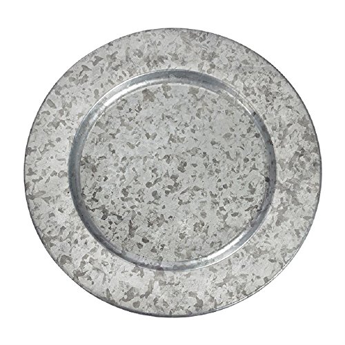Set of 4 Galvanized Tin Charger Plates.