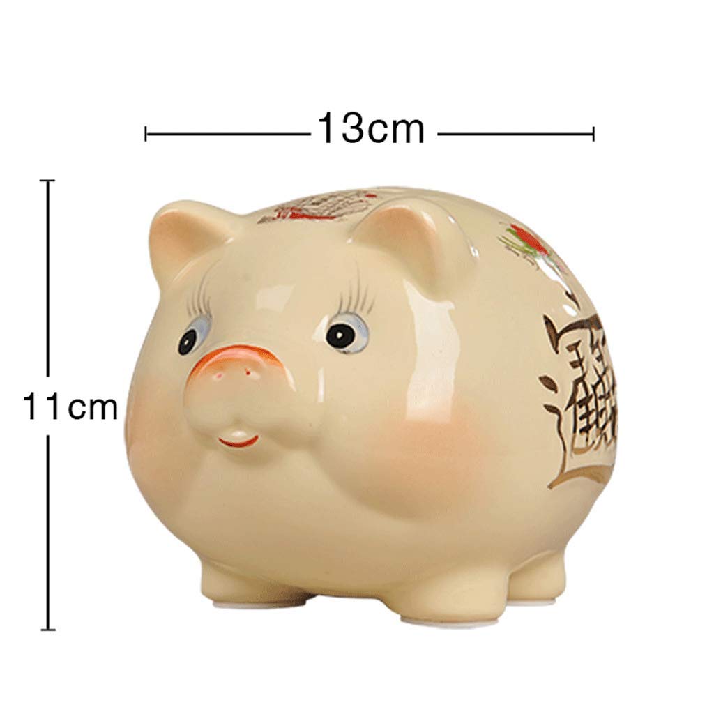 Amazon Com Donglu Ceramic Pig Savings Piggy Bank Decoration