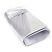 Jubileens Womens Elegant Pleated Satin Crystal Fashion Clutch Evening Bag Purse (Silver)