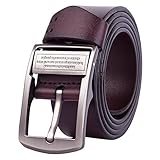 Men's Pin Buckle Cow Genuine Leather Belts Fancy Vintage Jeans Business Waist Belt