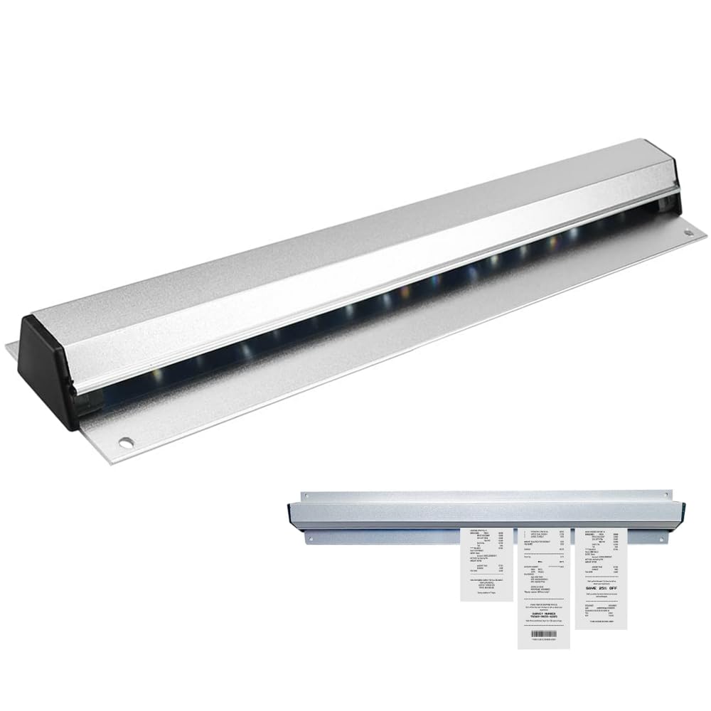 EzSyooAM Tab Grabber Aluminum Receipt Holder Duplicate Receipt Book Restaurant Order Grabber Kitchen Order Hanging Rack Bar for Catering Cafes Pubs Bars (12 inch)