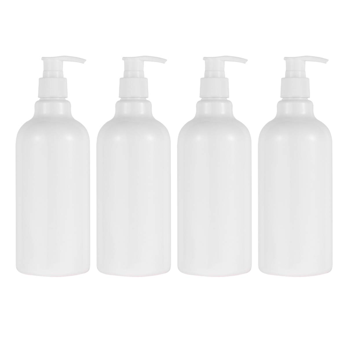 Hemoton 4PCS 500ml Empty Pump Bottle Refillable Soap Dispenser Bottles Plastic Clear Pump Refillable Empty Bottles for Liquid Soap Shampoo Lotions Hand Dispensers Kitchen Bath