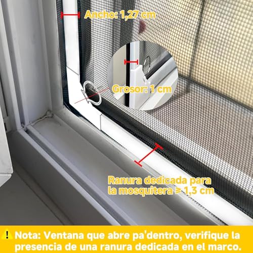 HOFUDON Fly Screen Window Magnet, 120 x 130 cm, DIY Insect Protection, No Drilling, Magnetic Window, Shortenable, Fibreglass Mesh
