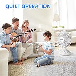 BEYOND BREEZE Oscillating Table Fan Quiet 3-Speed