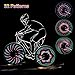 Bliplus Bike Rim Lights, Ultra Bright LED Bicycle Waterproof Wheel Light 32LED/32Patterns Bicycle Rim Light, String Colorful Bicycle Tire Accessories