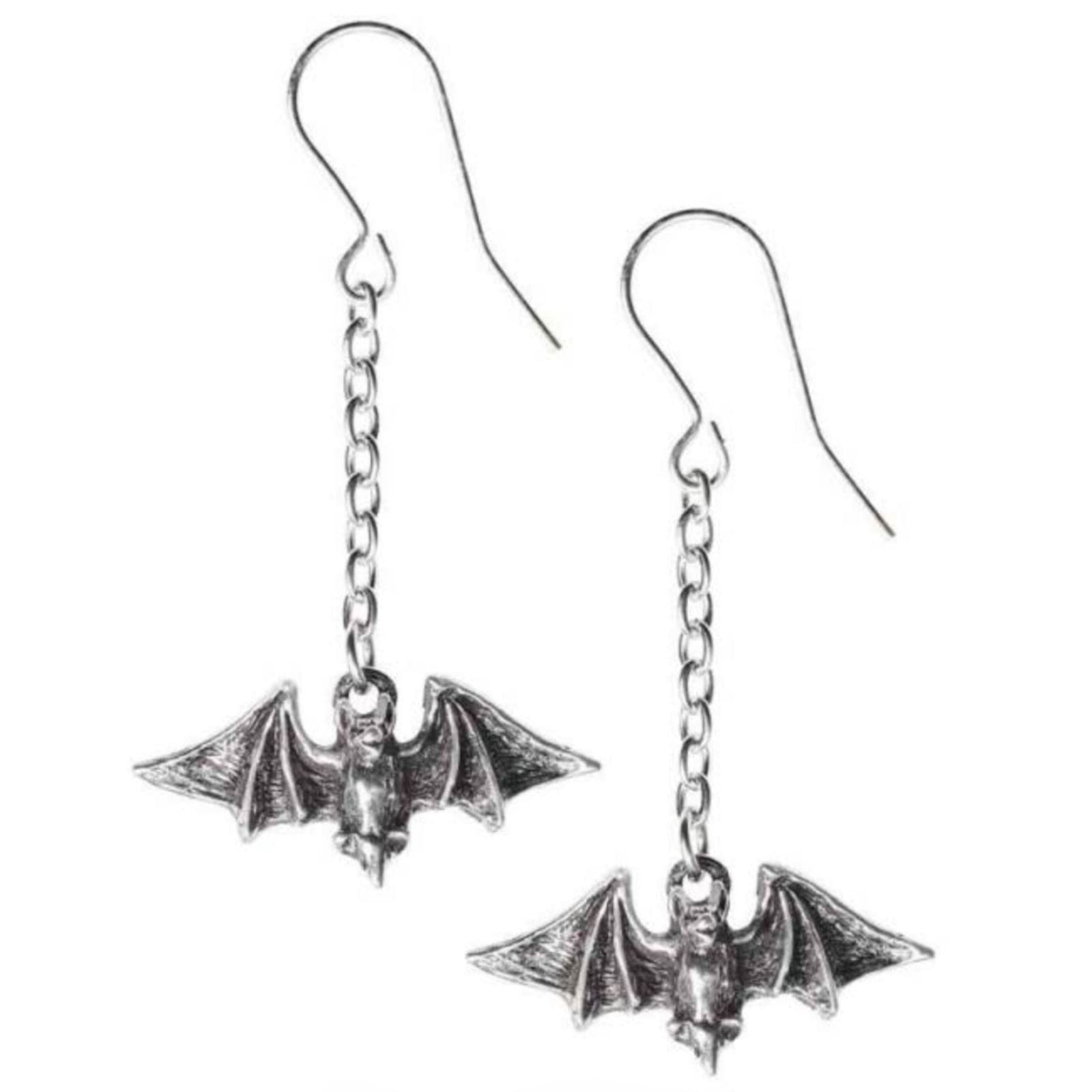Kiss The Night Earrings Alchemy England Bat Alternative Jewellery Nocturnal Goth