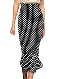 VfEmage Women's Vintage High Waist Wear To Work Bodycon Mermaid Pencil Skirt