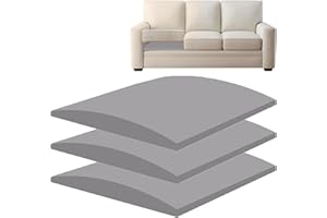 Foreard 3 Pcs Couch Cushion Support for Sagging Seat 20'' x 20'' Curved High-Density Foam Supporter Board for Furniture Seats Under Cushions Sag Repair (Gray)