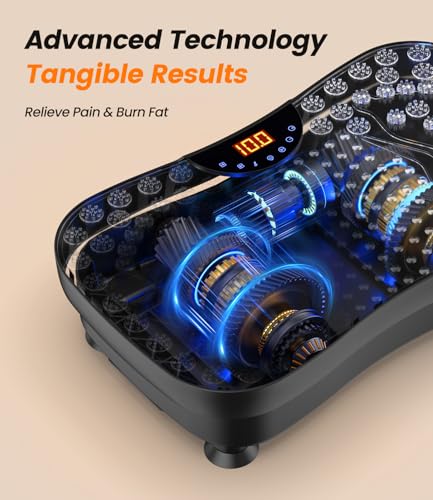 Vibrating Slimming Platform 200 W, 120 Levels, Remote Control, Load Capacity 120 kg – Vibrating Platform for Leg Circulation, Muscle Firming and Recovery – Ideal for Home