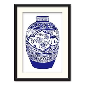 Black Paper Framed Canvas Wall Art for Living Room, Bedroom China Style Canvas Prints for Home Decoration Ready to Hanging - 23x31 inches