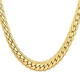 U7 Men Women 18K Gold Plated Chain Hip Hop Jewelry