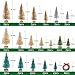 Colovis 40 Pcs Artificial Mini Christmas Trees,Sisal Trees Bottle Brush Trees with Christmas Wreaths for Christmas Table Decorations,DIY Home Decor.