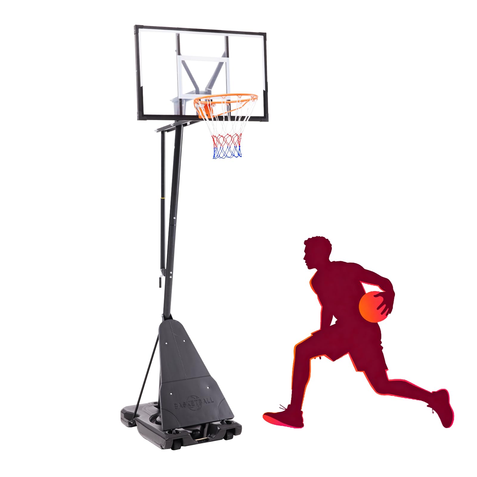 Photo 1 of *USED*
Portable Basketball Hoop Outdoor, Adjustable Basketball Hoops Goal System with 44 Inch Backboard, 5.3–10ft Height Crank Adjustment, Fillable Base, with Wheels for Court/Backyard/Driveway