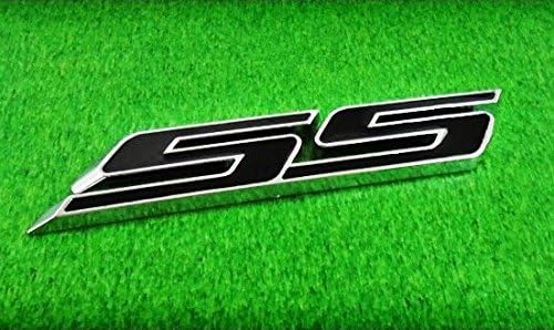 3D New Black SS Side Fender Trunk Emblem Badge Decal for CHEVY IMPALA COBALT CAMARO