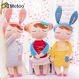 Cute Metoo Angela Rabbit Dolls Cartoon Animal Design Stuffed Babies Plush Doll for Kids Birthday / Christmas Gift Children Toy (Blue)