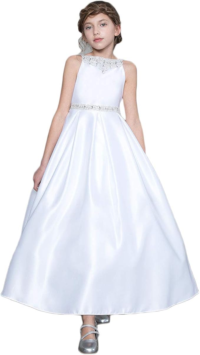 girls satin gown