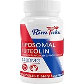 RimTuku 1400MG Liposomal Luteolin Supplement, Maximum Absorption, Potent Flavonoid Premium Antioxidant Supplement for the Brain 60 Capsules