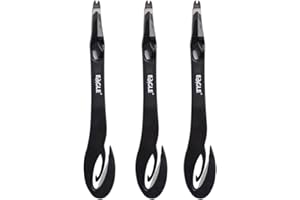 Eagle Staple Remover, Staple Puller, Push-Style, Built-in Letter Opener, 3-Pack, Black