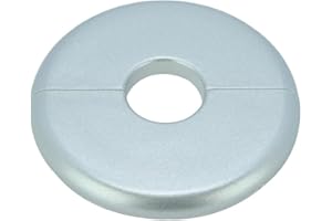 MAGO FAMILY MAGIC Wall Split Flange for 22mm Dia Pipe (0.87 inch), Flange Pipe Cover Decoration, ABS Round Self-Adhesive Escutcheon Plate Plumbing Pipe Cover, White, 1 Piece