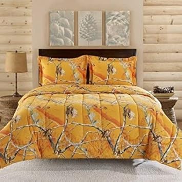 Amazon Com Real Tree Xtra Mini Comforter Set King Orange Camo