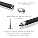 Stylus Pen, Evolva Future Technology Styli with Extra Long Expectancy Infinite Renewable Capacitive Spring Disc and Replacement Fiber Tip (2 x Stylus with Spring Connection – black + blue)