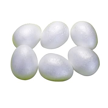 LUOEM 50 Stücke Styroporeier Ostereier zum Bemalen oder Bekleben 6cm