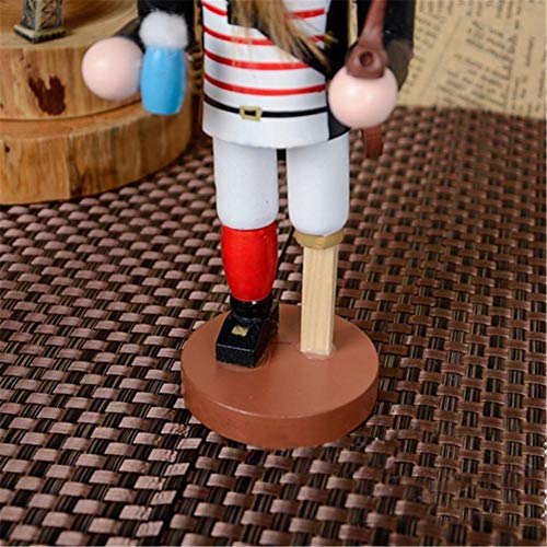 Collectible Wooden Christmas Nutcracker,25CM Puppet Decorative Ornaments Pirate Captain Naval Nutcracker Puppet Soldier Nutcracker Festive Holiday Decor - Thumbnail 4